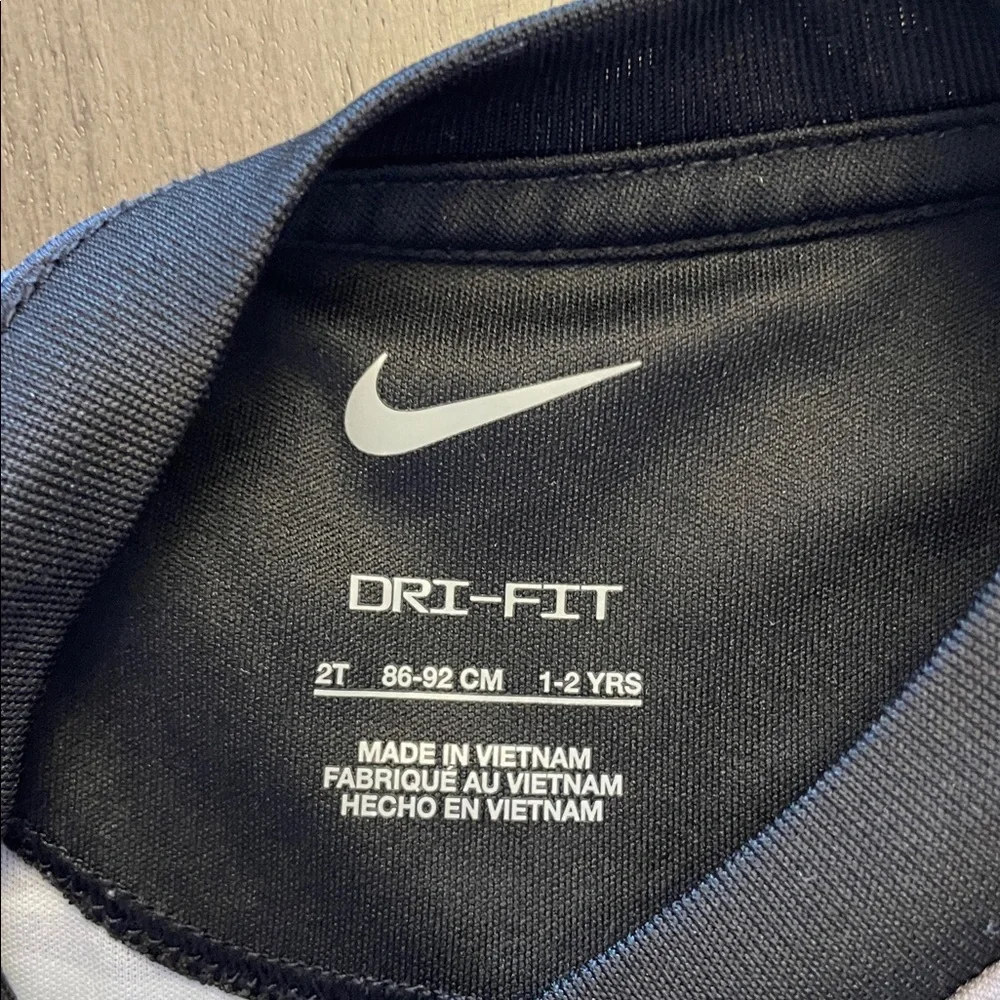 Nike Toddler Black & Gray Graphic Dri-FIT Tee with Orange Swoosh